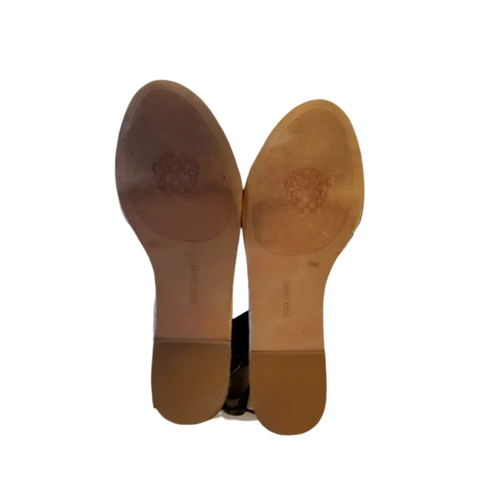 Vince Camuto Kovya Espadrille Strappy Black Leather Sandals Women's Size 10 M
